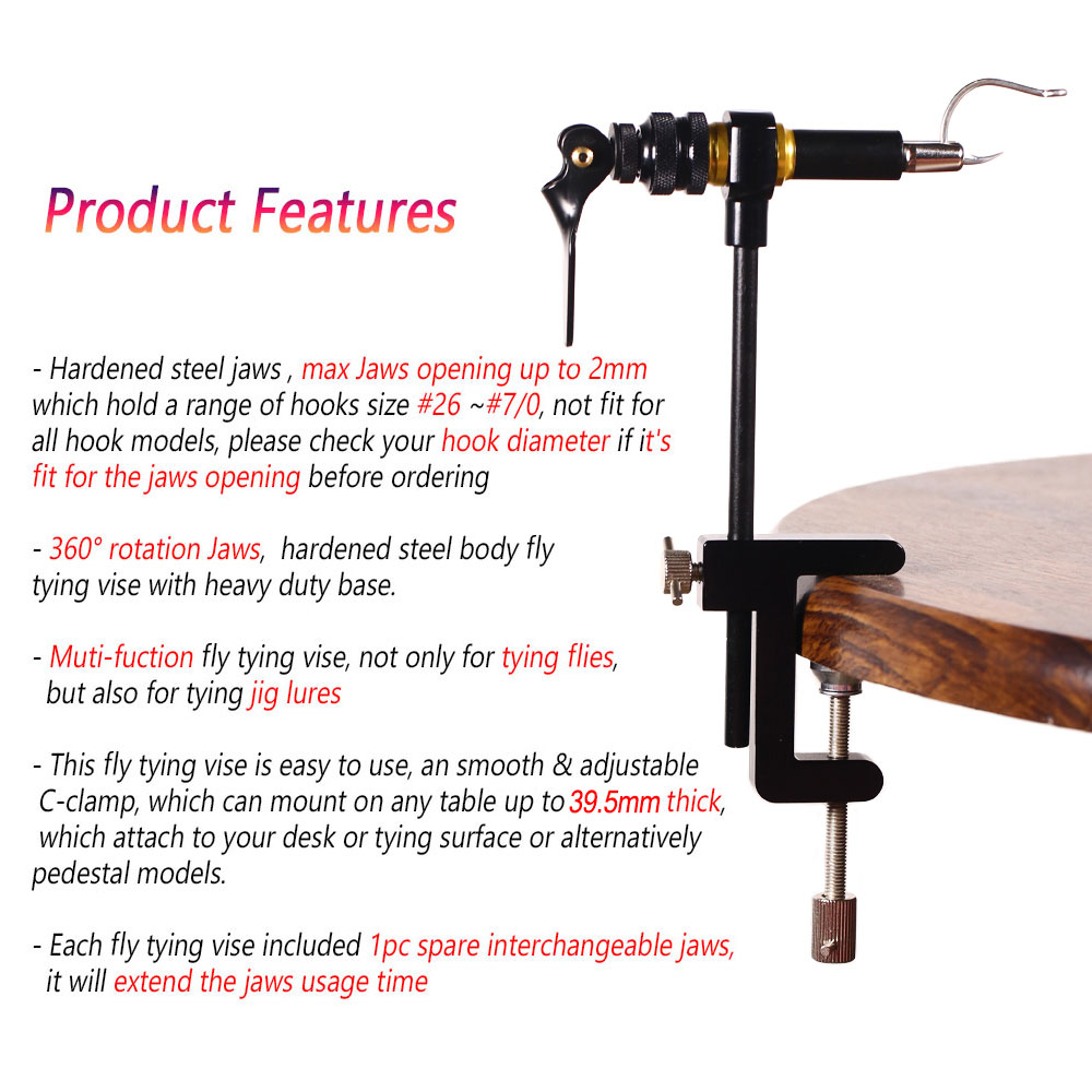 1PC 360° Rotation C-Clamp Fly  - огляд і ціна Fishing Lure Making Kit
