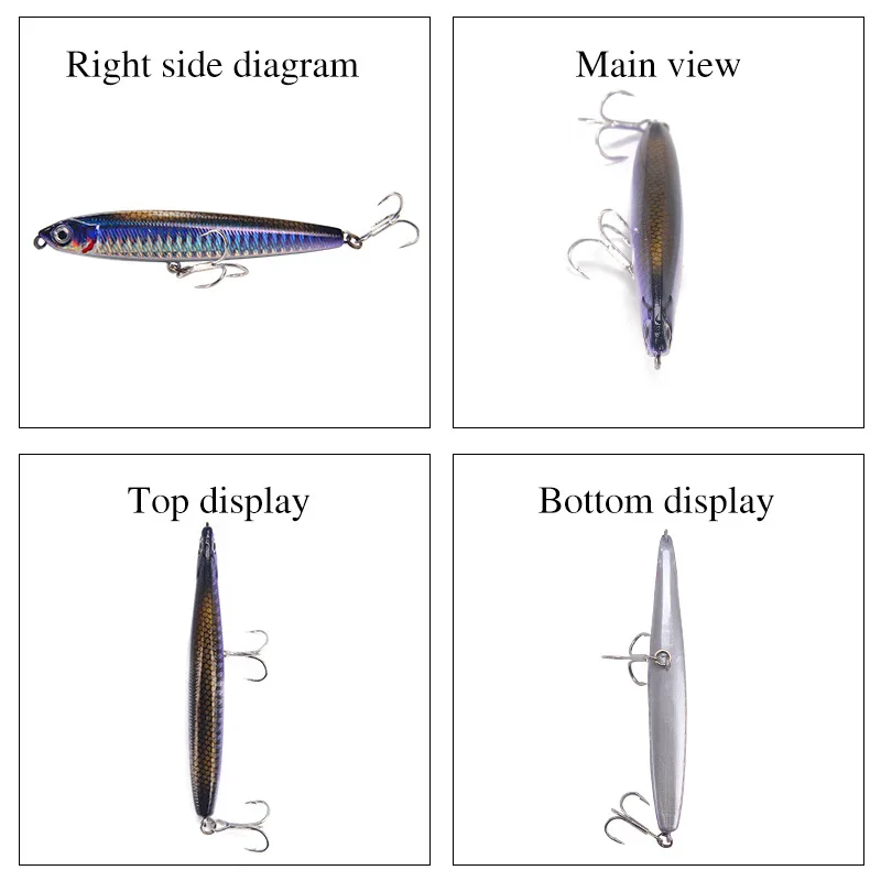 4pcs Professional Sinking Penc - огляд і ціна Fishing Lure Topwater